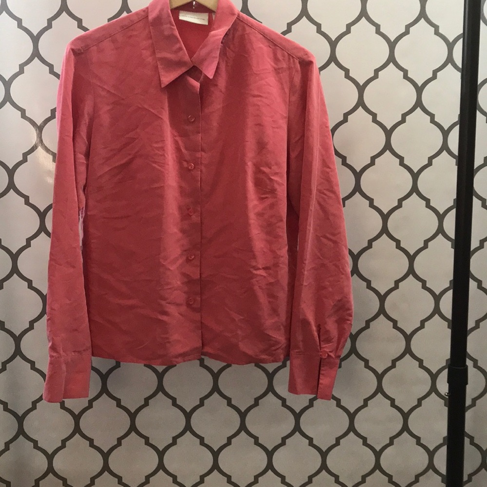 Liz Claiborne Bubblegum Pink Button -Down